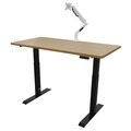 Sealey Dellonda Oak Electric Height Adjustable Standing Desk, 1400 x 700mm Dual Motor 100kg