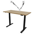Sealey Dellonda Oak Electric Height Adjustable Standing Desk, 1400 x 700mm Dual Motor 100kg