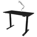 Sealey Dellonda Black Electric Height Adjustable Standing Desk, 1400 x 700mm Dual Motor 100kg