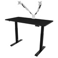 Sealey Dellonda Black Electric Height Adjustable Standing Desk, 1400 x 700mm Dual Motor 100kg