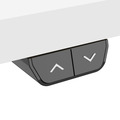 Sealey Dellonda Single Motor Ultra-Quiet Adjustable-Height Electric Sit/Stand Desk - White Desktop
