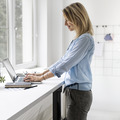 Sealey Dellonda Single Motor Ultra-Quiet Adjustable-Height Electric Sit/Stand Desk - White Desktop