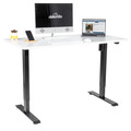 Sealey Dellonda Single Motor Ultra-Quiet Adjustable-Height Electric Sit/Stand Desk - White Desktop