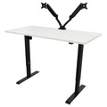Sealey Dellonda Single Motor Ultra-Quiet Adjustable-Height Electric Sit/Stand Desk - White Desktop