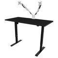 Sealey DH38 Dellonda Single Motor Ultra-Quiet Adjustable-Height Electric Sit/Stand Desk - Black Desktop