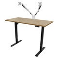 Sealey Dellonda Oak Electric Adjustable-Height Standing Desk with Memory, Quiet & Fast 1400 x 700mm
