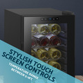 Baridi 15 Bottle Tabletop Wine Fridge & Cooler