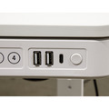 Sealey Dellonda Single Motor Ultra-Quiet Electric Desk with Control Panel, USB Port & Drawer - White Desktop