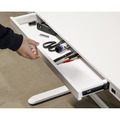 Sealey Dellonda Single Motor Ultra-Quiet Electric Desk with Control Panel, USB Port & Drawer - White Desktop