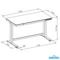 Sealey Dellonda Single Motor Ultra-Quiet Electric Desk with Control Panel, USB Port & Drawer - White Desktop