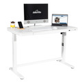 Sealey Dellonda Single Motor Ultra-Quiet Electric Desk with Control Panel, USB Port & Drawer - White Desktop