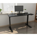 Sealey Dellonda Single Motor Ultra-Quiet Adjustable-Height Electric Sit/Stand Desk - Black Desktop