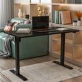 Sealey Dellonda Single Motor Ultra-Quiet Adjustable-Height Electric Sit/Stand Desk - Black Desktop