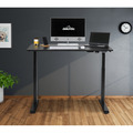 Sealey Dellonda Single Motor Ultra-Quiet Adjustable-Height Electric Sit/Stand Desk - Black Desktop
