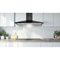 Sealey DH59 Baridi Cooker Hood, Chimney Style with Carbon Filters 90cm - Black