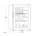 Sealey DH62 Baridi Beer & Drinks Fridge with LED Light, Black and Glass Door 60L