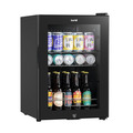 Sealey DH62 Baridi Beer & Drinks Fridge with LED Light, Black and Glass Door 60L