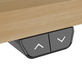 Sealey Dellonda Single Motor Ultra-Quiet Adjustable-Height Electric Sit/Stand Desk - Oak Desktop