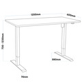 Sealey Dellonda Single Motor Ultra-Quiet Adjustable-Height Electric Sit/Stand Desk - Oak Desktop