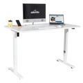 Sealey DH67 Dellonda Single Motor Ultra-Quiet Adjustable-Height Electric Sit/Stand Desk - White Desktop
