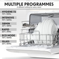Baridi Tabletop Dishwasher 3 Place Settings 6L Capacity