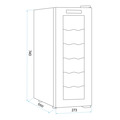 Baridi 12 Bottle Wine Fridge & Cooler - Black