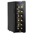 Baridi 12 Bottle Wine Fridge & Cooler - Black