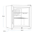 Sealey DH75 Baridi Mini Tabletop Beer & Drinks Fridge 50L Capacity - Stainless Steel