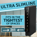Baridi Extra-Slim 7 Bottle Wine Fridge & Cooler 15cm - Black