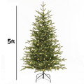 Sealey DH80 Dellonda Pre-Lit Hinged Christmas Tree with 190 Warm White LED Lights 5ft(150cm)