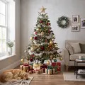 Sealey DH81 Dellonda Pre-Lit Hinged Christmas Tree with 270 Warm White LED Lights 6ft(180cm)