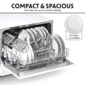 Sealey DH83 Baridi Tabletop Dishwasher 6 Place Settings 6.5L Capacity - White
