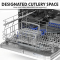 Sealey DH83 Baridi Tabletop Dishwasher 6 Place Settings 6.5L Capacity - White