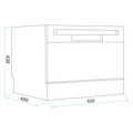 Sealey DH83 Baridi Tabletop Dishwasher 6 Place Settings 6.5L Capacity - White