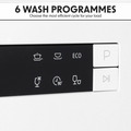 Baridi Tabletop Dishwasher 8 Place Settings 8L Capacity - White