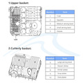 Baridi Tabletop Dishwasher 8 Place Settings 8L Capacity - Silver