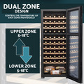 Sealey DH93 Baridi 55 Bottle Dual Zone Wine Fridge & Cooler