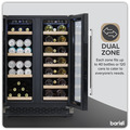 Sealey DH96 Baridi 40 Bottle/120 Can Under-Counter/Freestanding Dual Zone Wine Fridge & Cooler 60cm