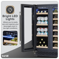 Sealey DH96 Baridi 40 Bottle/120 Can Under-Counter/Freestanding Dual Zone Wine Fridge & Cooler 60cm