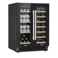 Sealey DH96 Baridi 40 Bottle/120 Can Under-Counter/Freestanding Dual Zone Wine Fridge & Cooler 60cm