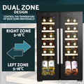 Baridi 24 Bottle Dual Zone Wine Fridge & Cooler