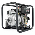 Hyundai DHYT80E 80mm 3 Electric Start Open Frame Diesel Trash Water Pump, 25m Total Head, 6m Lift, 880min Flow Rate, 6hp, 296cc