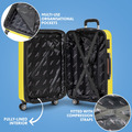 Sealey DL124 Dellonda Lightweight ABS Luggage Set with TSA Lock - Yellow
