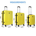 Sealey DL124 Dellonda Lightweight ABS Luggage Set with TSA Lock - Yellow