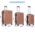 Sealey DL125 Dellonda Lightweight ABS Luggage Set with TSA Lock - Rose Gold