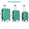 Sealey DL126 Dellonda Lightweight ABS Luggage Set with TSA Lock - Teal