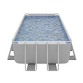 Sealey Dellonda Deluxe Steel Frame Rectangular Swimming Pool with Step Ladder & Filter Pump 21ft