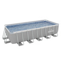 Sealey Dellonda Deluxe Steel Frame Rectangular Swimming Pool with Step Ladder & Filter Pump 21ft
