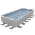 Sealey Dellonda Deluxe Steel Frame Rectangular Swimming Pool with Step Ladder & Filter Pump 25ft