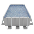Sealey Dellonda Deluxe Steel Frame Rectangular Swimming Pool with Step Ladder & Filter Pump 25ft